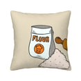 thumbnail image 1 of Square Throw Pillow Covers with Core, Cartoon Wheat Flour Pattern Pillows for Sofa Beds, 18"x18", 1 of 9