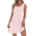 thumbnail image 2 of Sun Dresses for Women 2025 Vacation Sping Summer Casual Sundresses Women's Hawaiian Beach Eyelet Dress with Pockets, 2 of 6