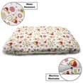 thumbnail image 3 of Cartoon Pet Bed, Doodle Colorful Pattern of Abstract Flowers and Birds, Chew Resistant Pad for Dogs and Cats Cushion with Removable Cover, 24" x 39", Multicolor, by Ambesonne, 3 of 4