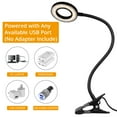 Clip on Ring Light, USB Desk Lamp with 3 Color Modes, 10 Brightness