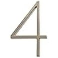 thumbnail image 3 of Distinctions 843214 Brushed Nickel Floating Mount 5-Inch House Number 4, 3 of 4