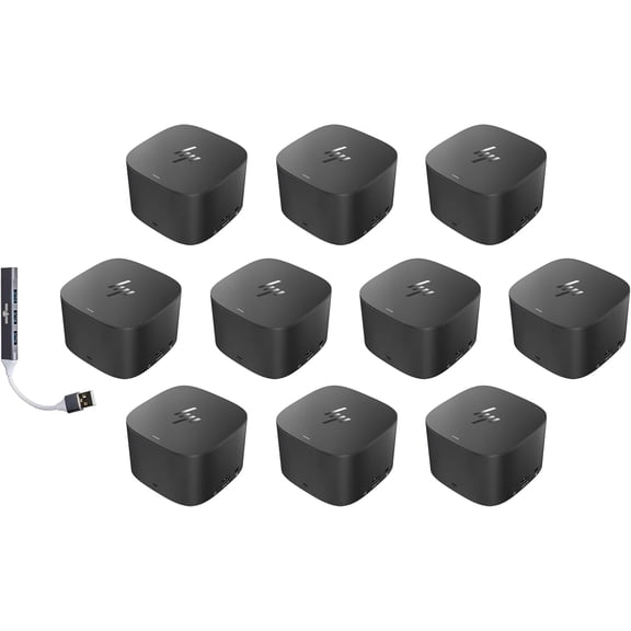 Restored HP Thunderbolt Dock G2 230W 3VL22AV#ABA Dual 4K Display Support, USB-C/USB-A Ports, DisplayPort, VGA, Ethernet Bundle with Dockztorm Hub, 10 Pack  (Refurbished)