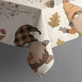 thumbnail image 5 of Fall Gnomes with Autumn Leaves Pattern Square Tablecloth,Waterproof Square Table Cover,Wipeable Spillproof Washable Table Cover for Home Kitchen Party Decor 52"x52"(132x132cm), 5 of 6