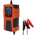 thumbnail image 1 of Red 6V/12V 2A Smart Battery Charger for Cars & Motorcycles - 3-Stage Automatic Charging, LCD Display, Multi-Protection (Overcharge/Overvoltage/Short Circuit), Microprocessor Control, 85% Efficiency,, 1 of 7