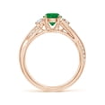 thumbnail image 2 of ANGARA Natural Nature Inspired Emerald & Diamond Twisted Vine Engagement Ring in 14K Rose Gold for Women (Size-6mm) | May Birthstone, Anniversary, Jewelry Gift for Women | Natural Emerald Ring, 2 of 10