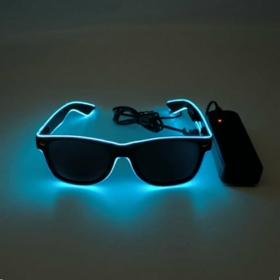 LED Party Glasses - Light Up Rave Glasses with 4 Modes | Battery Operated for Halloween, EDM, Christmas
