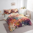 thumbnail image 4 of Homewish Teens Graffiti Art Twin Bedding Sets 7-Piece, Modern Fashion Artwork Bedding Comforter Set, Vintage Oil Printing Reversible Sheet Sets, Luxury Bedroom Decor, 4 of 8