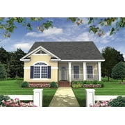 House Plan Gallery - HPG-1100 - 1,100 sq ft - 2 Bedroom - 2 Bath Small House Plans - Single Story Printed Blueprints - Simple to Build (5 Printed Sets)