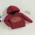 thumbnail image 3 of Bébé Garçon Filles Noël Sweatshirts à Capuche à Manches Longues Lettre Soleil Imprimé Pull Tops, 3 of 7