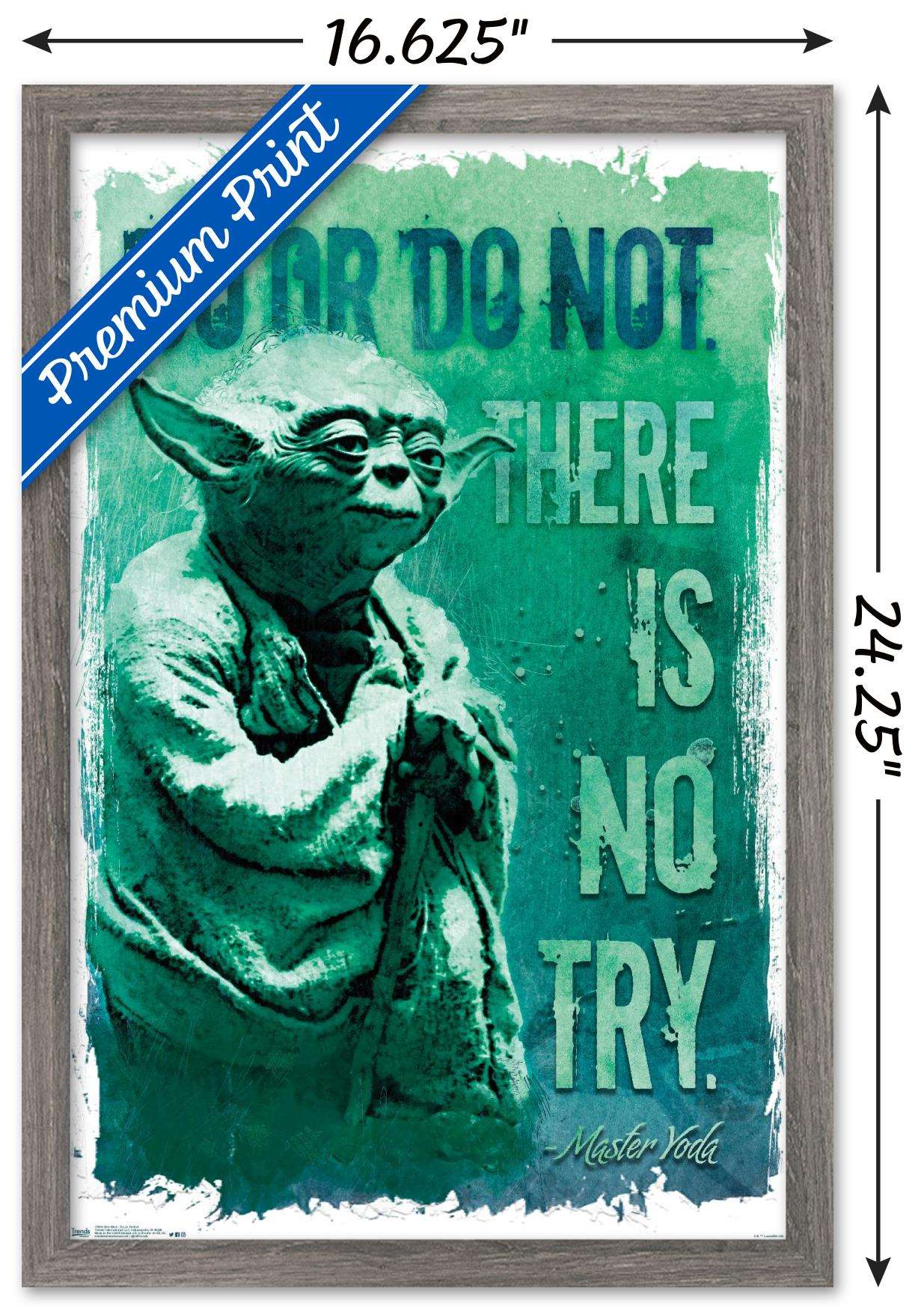 Star Wars: Saga - Do Or Do Not Wall Poster, 14.725" x 22.375", Framed