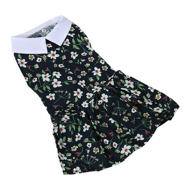 Vestido de Perro Lindo Cachorro Ropa Suave Transpirable Ligero de Moda Elegante Floral Cachorro Princesa Vestido para Primavera Verano