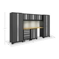 thumbnail image 4 of NewAge Products Bold Series Gray 8 Piece Cabinet Set, Heavy Duty 24-Gauge Steel Garage Storage System, Slatwall / LED Lights Included, 4 of 13