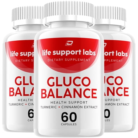 Gluco Balance Capsules – GlucoBalance Natural Blend Glycogen Support, 3 Pack, 180 Capsules