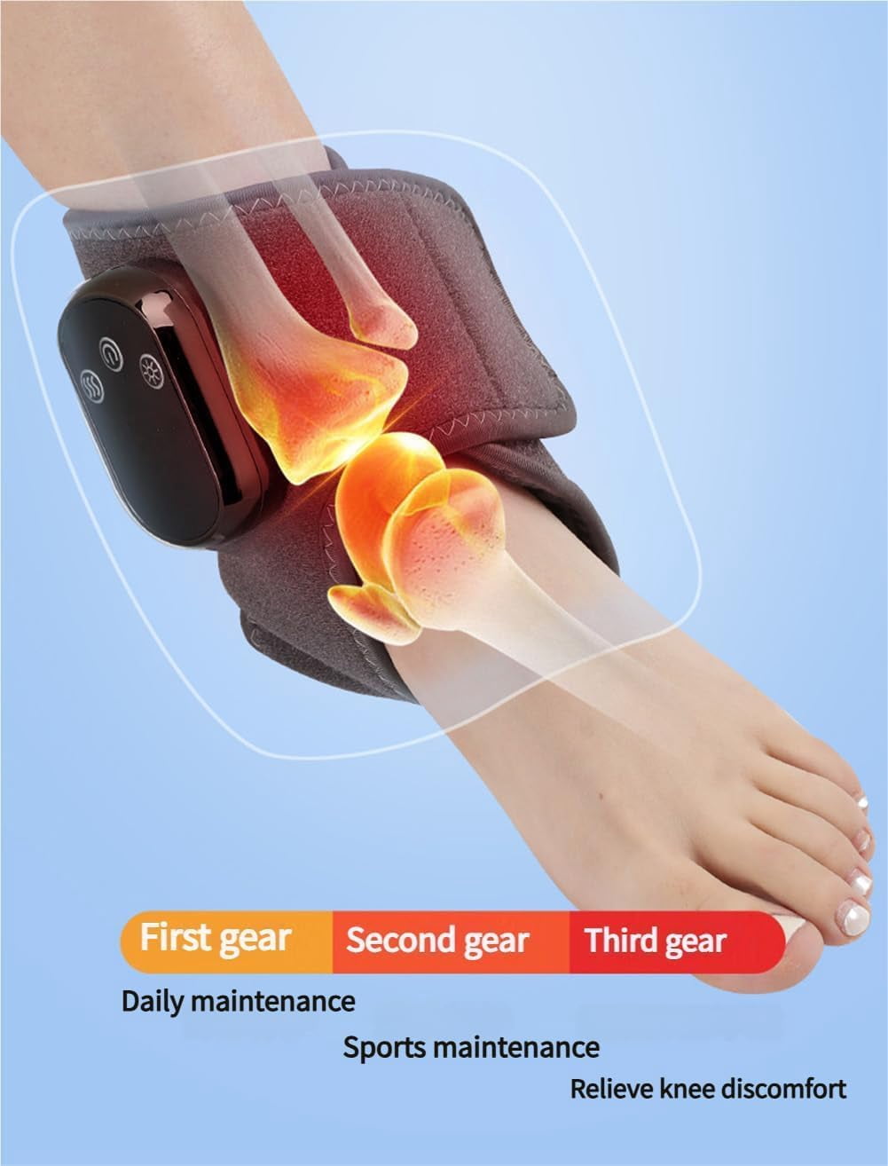 3-Level Foot Revive Wrap Up Massager for Neuropathy Pain Relief , Triple Therapy Foot Massager for All Ages