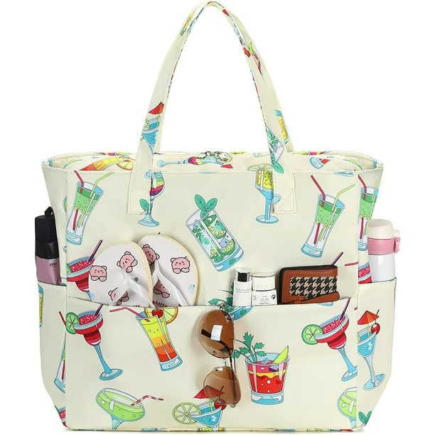 UMMH Beach Tote Pool Bags for Women Ladies Extra Large Gym Tote Carry On Bag With Wet