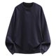 thumbnail image 2 of Blusas y camisas de manga larga con cuello redondo para hombre, estilo casual, de color liso, con cordón ajustable, sudaderas con capucha de manga larga, blusa de poliéster para hombre, 2 of 6