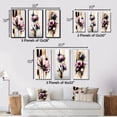 thumbnail image 4 of Designart "Pink Gerbera on Abstract Fusion II" Floral & Botanical Wall Art Set Of 3 - gerbera Pink Gallery Set For Office Decor, 4 of 6
