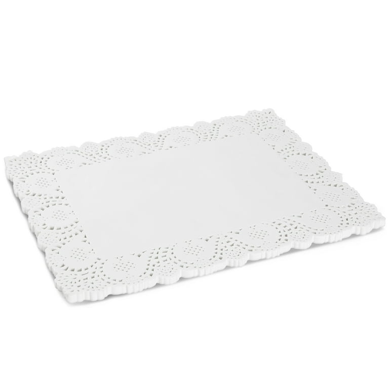 Table Place Mats Paper Lace Doilies Rectangle 30X40Cm 25X35Cm White