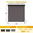 thumbnail image 2 of Superjoe 8x8 ft Crank Operated Outdoor Roller Shade Patio Cordless Blinds 95% Block,Brown, 2 of 10