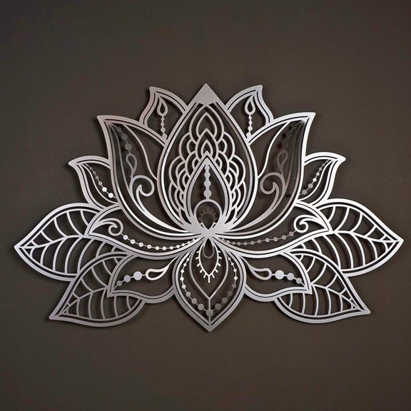 3D Lotus Mandala Metal Wall Art