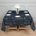 thumbnail image 3 of Math Equations Number Patterns Blue Pattern Square Tablecloth,Waterproof Square Table Cover,Wipeable Spillproof Washable Table Cover for Home Kitchen Party Decor 52"x52"(132x132cm), 3 of 6