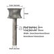 thumbnail image 2 of For Diamond Grinding Wheel For Glass Airplane Straight Edge Chamfer4mm, 2 of 5