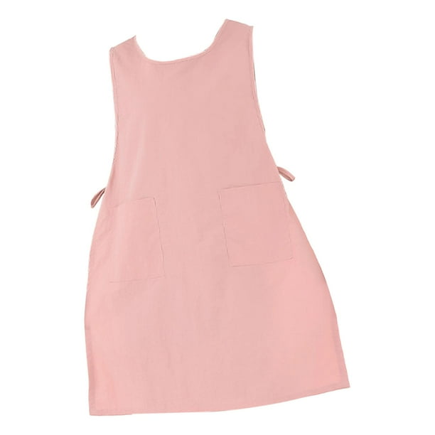 Delantal de cocina, peto para barbero, ropa de trabajo de jardinería, florista, cosmetología Rosa