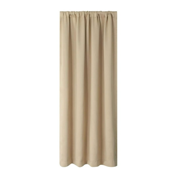 Seyotauo Solid Colour Silk Curtains Heat Insulation, Bedroom & Kitchen Curtains with Darkening Sound Insulation Noise Reduction, Home Decor Thermal Insulated Blackout Curtains