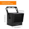 thumbnail image 3 of TROPOW Garage Heater Electric,10000W Ceiling Mount Garage Space Heaters with Remote Control, 240V Digital Shop Heater, Heats Up to 1500 sq.ft, 12 Hours Timer, Fan-Forced for Workshop, Greenhouse, 3 of 8