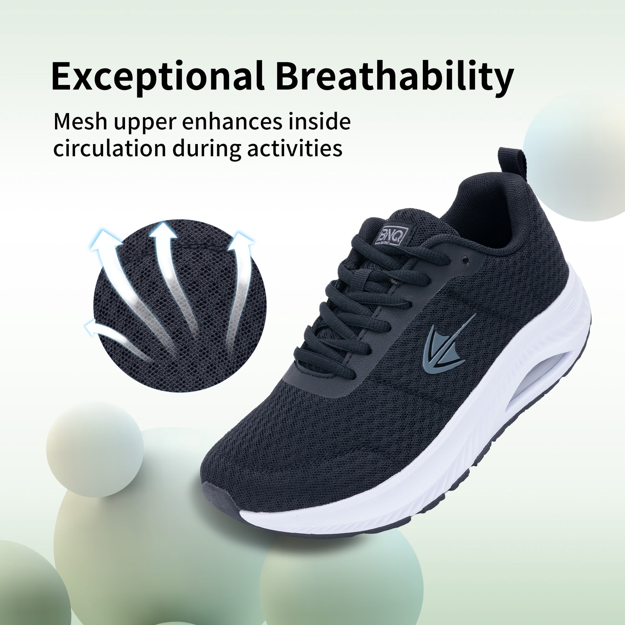 AOV GREEN LEAF Wide Toe Box Shoes Women Arch Support Walking Shoes Athletic Tennis Wide Width Sneakers for Plantar Fasciitis US 6-11