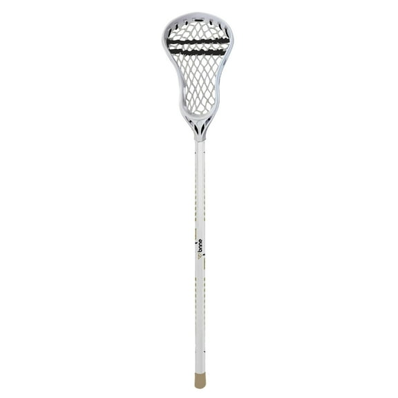 Brine Junior Aluminum Lacrosse Player Stick, Female 5 – 35″, White & Gold