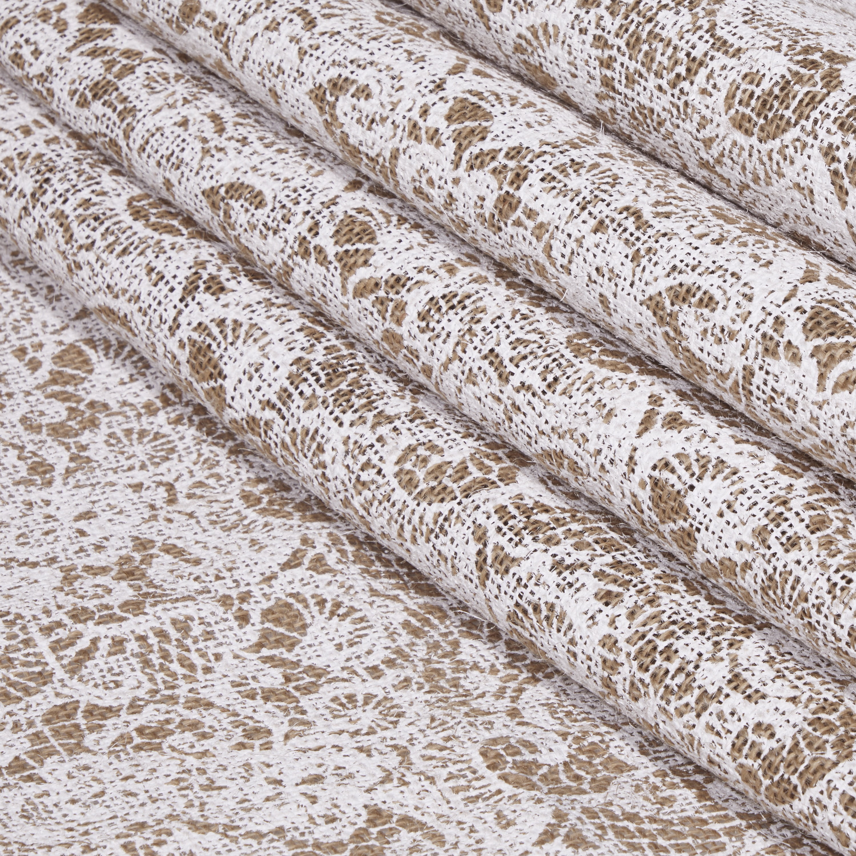 Love, Laugh, Craft Jute Burlap Roll Precut, 46"W x 2-Yards, White Lace
