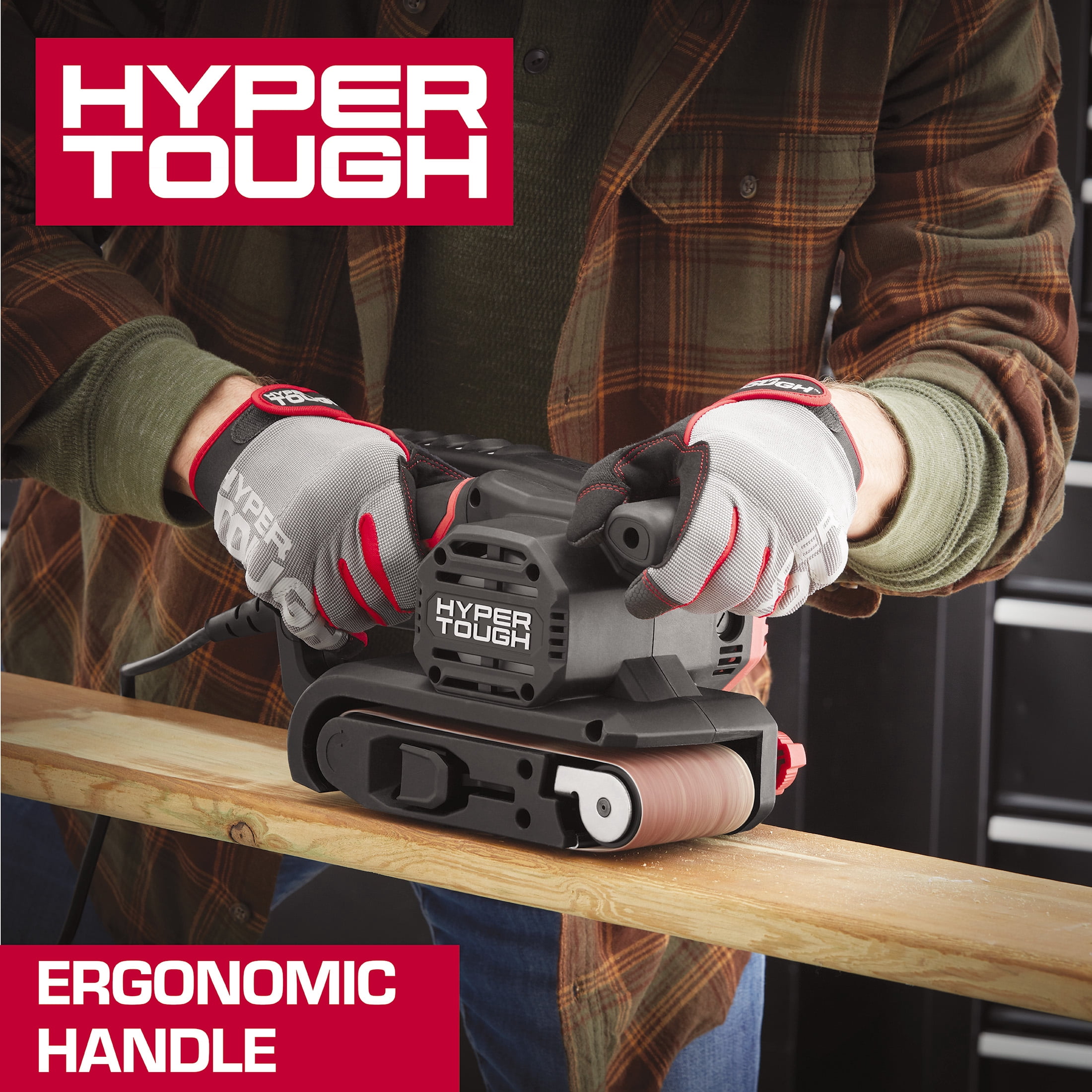 Hyper Tough Belt Sander, 6 Amp, 3 in x 18 in, Corded, Model 2613