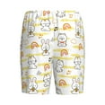 thumbnail image 4 of Yiaed Rabbit And Milk Tea for Men's Soft Sleep Pajama Short Lounging Pajama Shorts-Medium, 4 of 8