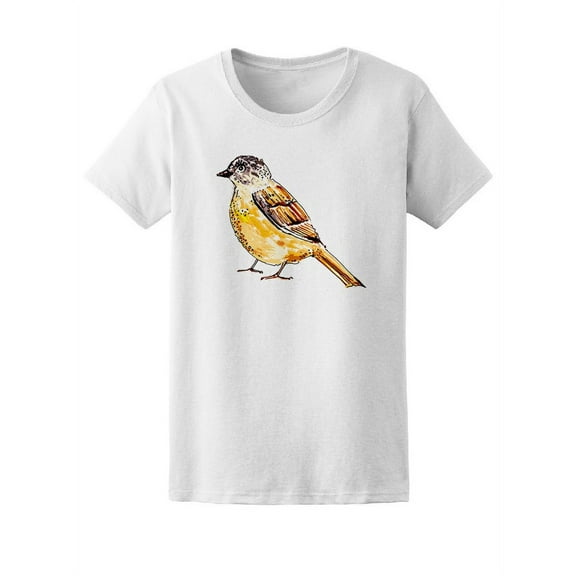 Cute Bird In Watercolor T-Shirt Women -Image by Shutterstock, Female Small