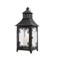 thumbnail image 1 of JHY DESIGN Black Metal/Tempered Glass Candle Lantern, 1 of 6