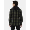 thumbnail image 3 of Burnside Men's Hooded Flannel Shirt with Long Sleeves, Sizes S-2XL, 3 of 5