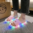 thumbnail image 2 of Win s Way LED Light Up Slippers for Men Women Couple Motion Sensor Rainbow Sandals Waterproof Quick Dry Bathroom Slides Non Indoor Outdoor Summer House Shoes, 2 of 8