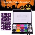 thumbnail image 2 of 2PCS Professional Face Painting Kit for Kids & Adults - 15 Vibrant Water-Based Colors, 4 Brushes, 4 Stencils - Safe & Carnival, Birthday Party Makeup, 2 of 8