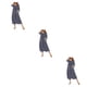 thumbnail image 1 of Vestido de noche Minnieouse mujer cuello redondo manga larga transpirable Otoño Invierno Azul, 1 of 6