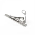 thumbnail image 4 of ZLight Stainless Metal Mens Simple Silver Tone Necktie Tie Bar Clasp Clip Clamp Pin No.08 1Set, 4 of 6