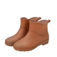 thumbnail image 3 of Puntoco Women's Waterproof Rain Boots, Thick Non-Slip Sole Mid Heel Comfort Ankle Rubber Short Boots for Wading Gardening Outdoor Brown 8.5, 3 of 6