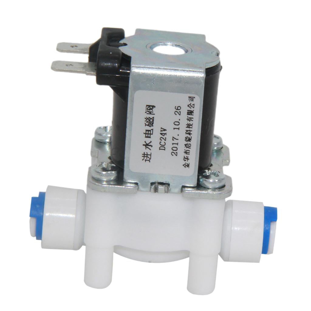 Plastic Solenoid Valve Water Dispenser 1/4" 12V 24V DC Flow Control Switch 