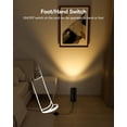 thumbnail image 2 of 2 Pack Up Lights Indoor Floor Can Light Uplighting Indoor Spotlight with 3000K GU10 Bulb Accent Lighting Floor Uplighting for Home Plant Picture, UL Listed 5.9 FT Plug Cord & Foot Switch, Black, 2 of 6