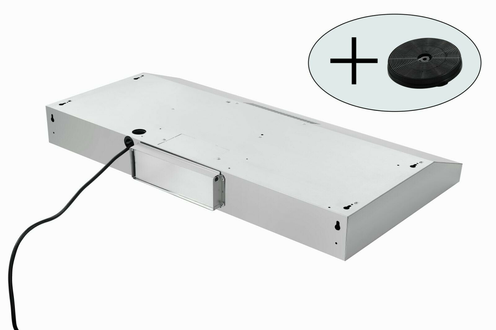 30 inch Under Cabinet Range Hood Stainless Steel Kitchen 230CFM Vent LED Light with Carbon Filter