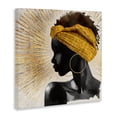 thumbnail image 2 of Stupell Industries Contemporary Golden Sunburst Profile with Headwrap Canvas Art, 17 x 17, by CAD Designs, 2 of 8