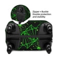 thumbnail image 4 of Bixox Washable Green Bright Web with Spiders Printed Luggage Cover, Fashion Suitcase Protector Fits for Small luggage, 4 of 8