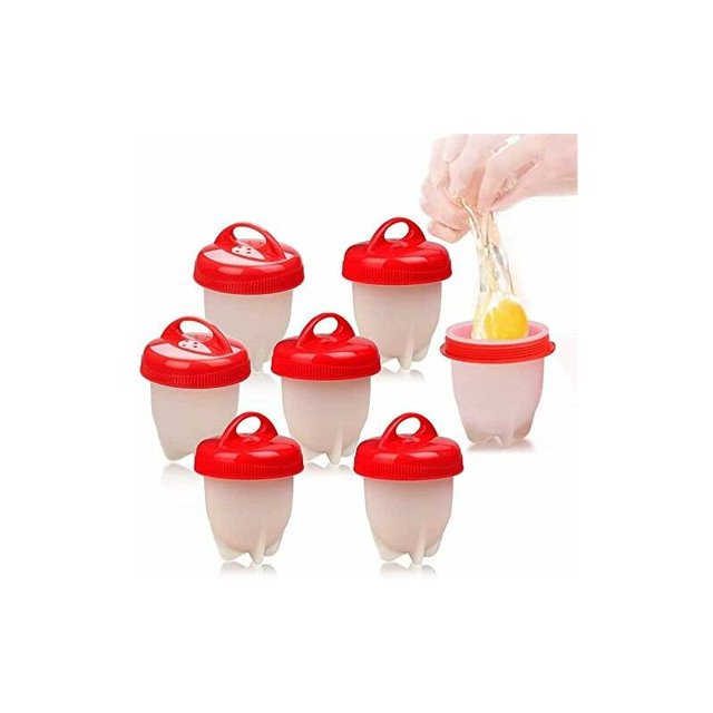 Hervidor de huevos, escalfador de 7 huevos Escalfador de huevos de silicona, Cocedor de huevos de gel de sílice de grado alimenticio Sin BPA, Hervir huevos sin la cáscara-