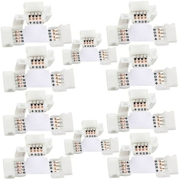Masteelf  10 PCS External LED Strip Light Connector RGB Accessory