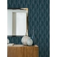 thumbnail image 4 of Advantage Oresome Indigo Ogee Wallpaper, 4 of 4